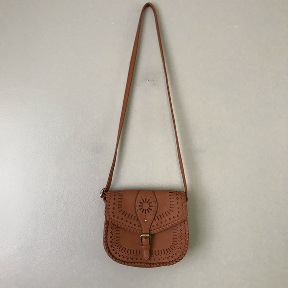 Boho vintage style crossbody leather purse - Picture 7 of 8